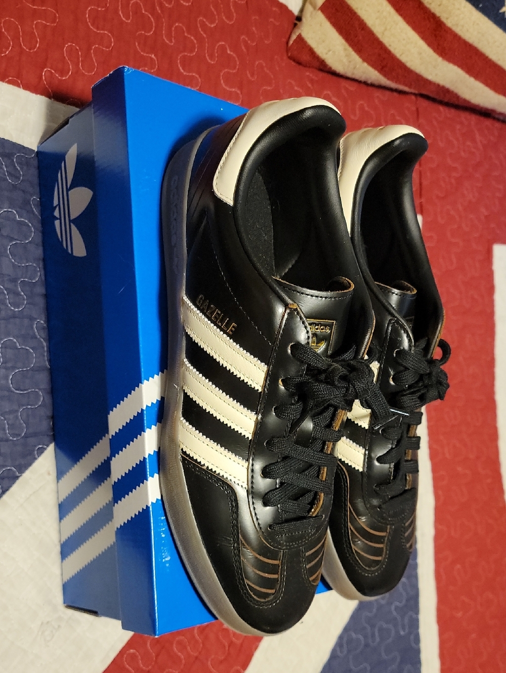 adidas Black & White Gazelle Leather Men’s Sneakers